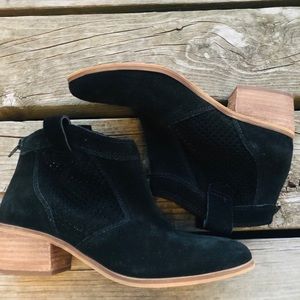 Black suede ankle Boots .
